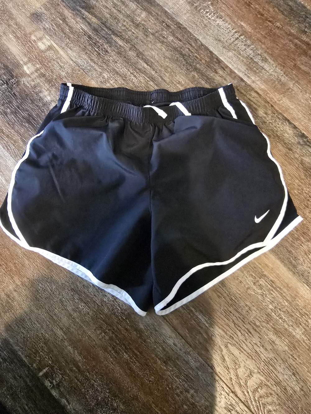 Nikd Girls Black Athletic Shorts with White Piping